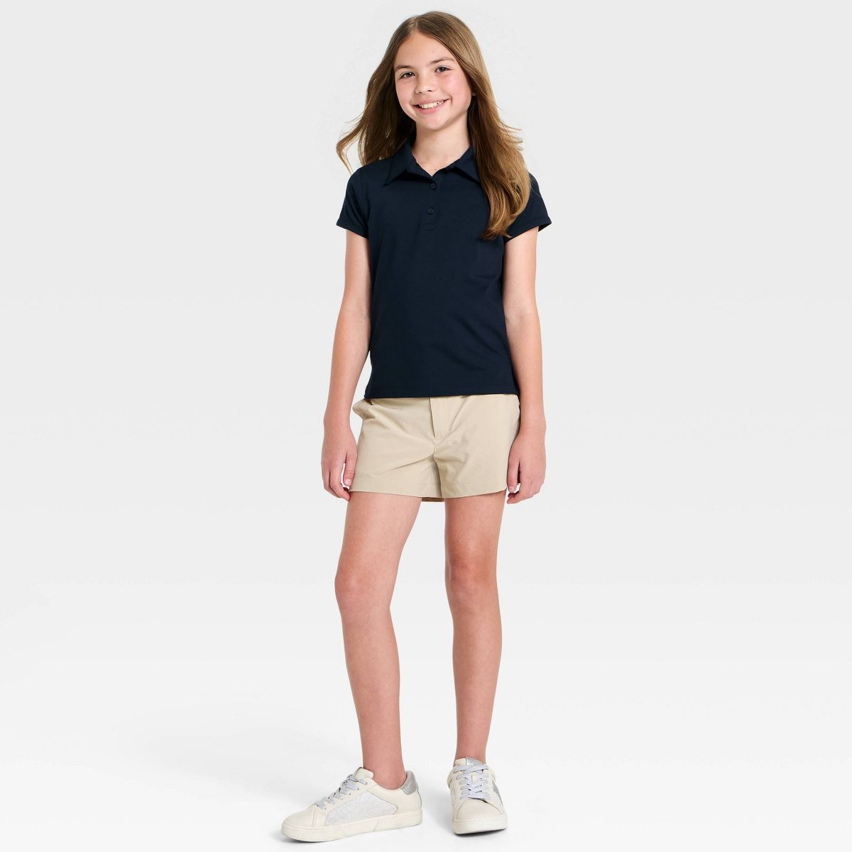 Girls' Short Sleeve Performance Uniform Polo Shirt - All in Motion™ - thumbnail 3