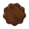 Kate and Laurel Alezar Scallop Wood Side Table, 15x15x22, Walnut Brown - 4 of 4