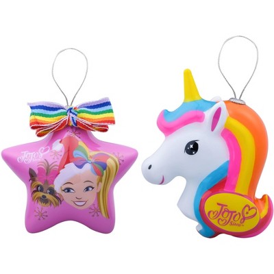 JoJo Siwa and Unicorn Tree Ornaments 2ct