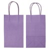 Blue Panda 25 Pack Small Paper Gift Bags with Handles for Party Favors, Bulk Shopping Merchandise Bags, Purple 9 x 5.5 x 3 In - 4 of 4