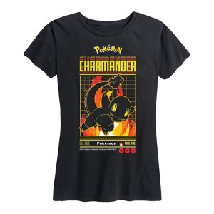 Women's - Pokémon - Charmander Retro Gamer Short Sleeve Graphic T-Shirt - 1 of 4