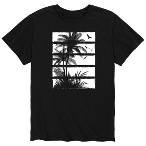 Men's - Instant Message - Tropical Palm Tree Silhouettes Short Sleeve Graphic T-Shirt - 1 of 4