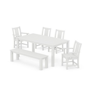 POLYWOOD 6pc Prairie Parsons Outdoor Patio Dining Set with Bench - 1 of 1