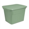Sterilite 18 Gallon Stackable Storage Tote with Handles, Crisp Green (16 Pack) - 2 of 4