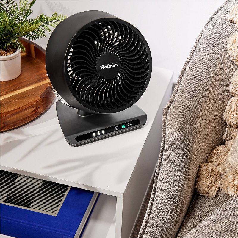 Holmes Blizzard 8&#34; Digital 3 Speed Air Circulator Fan with Capacitive Touch and Remote Control Black/Chrome, 5 of 8