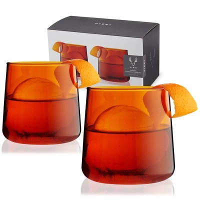 Kinto Sepia Amber Glasses & Mugs, Set of 2, 4 Sizes