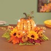 Collections Etc LED Lighted Fall Sunflower Pumpkin Centerpiece 15 X 15 X 8 - 2 of 2