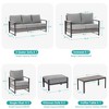 Sonkuki Outdoor Furniture Set Patio Conversation Sofa with Coffee Table Set, All-Weather PE Rattan Couch with Cushion - 3 of 4