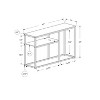 Monarch Specialties Accent Table Console Entryway Narrow Sofa Living Room Bedroom Grey Laminate Black Metal Contemporary Modern - 3 of 4