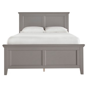 Balbo Wood Panelled Bed - Queen - Gray - Inspire Q