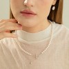 Bearfruit Jewelry Sterling Silver Amélie Simulated Pearl Heart Dangle Necklace - 2 of 4
