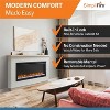 SimpliFire 50 Inch Allusion Platinum Electric Wall Fireplace with Mantel Build-Out-Kit - 3 of 4