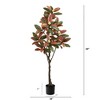 Nearly Natural 5-ft Fall Magnolia Artificial Tree - 2 of 4