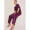 VENUS Womens Metallic Flutter Sleeve Jumpsuit - 4 of 4