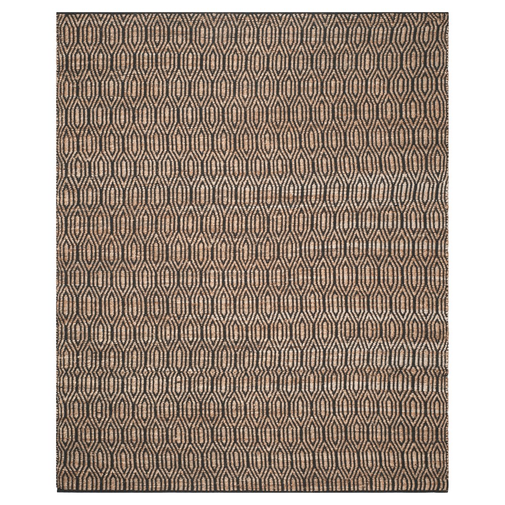8'x10' Kian Area Rug Black/Natural - Safavieh