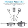 Best Choice Products Pretend Play Wooden Farmhouse Kitchen Set w/ Storage, Clicking Knobs, 5 Accessories - 4 of 4