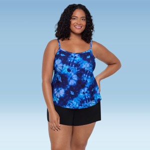 Trimshaper Women's Farrah Plus Swim Romper with Pockets - 1 of 3