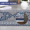 Vintage Washable Area Rug, Floral Medallion, Ultra Soft Accent Carpet for Living Room, Bedroom, Entryway, Non-Slip, Low-Pile - 4 of 4