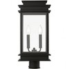 Livex Lighting Princeton 2 - Light Post Light in  Black/Polished Chrome Stainless Steel - 4 of 4