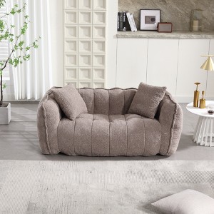 SYFERLORY Soft beanbag chair with high resilience foam core for two people. - 1 of 4