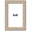 PosterPalooza | 5x8 Thin Barnwood Picture Frame, UV Acrylic, 2 Finishes - Grey and Black - 2 of 4