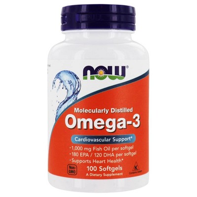NOW Foods Omega-3 Fish Oil 1000 mg.  -  100 Count