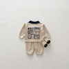 MyKids-USA Casual and Versatile Two-Piece Set: Print Top Polo Top and Pants for Baby and Toddlers - 3 of 4