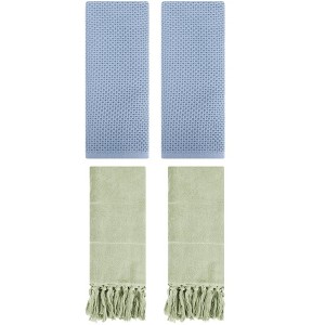 REGALWOVEN 4 Pcs Cotton Bathroom Hand Towels for Spa, Hotel - 1 of 4