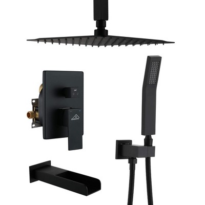 CASAINC 12" Wall Mounted Shower System with Bathtub Faucet