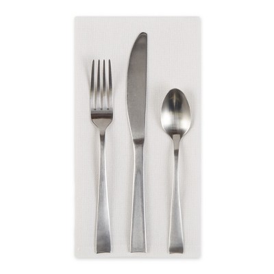 White Cotton Square Woven Napkin Set of 6