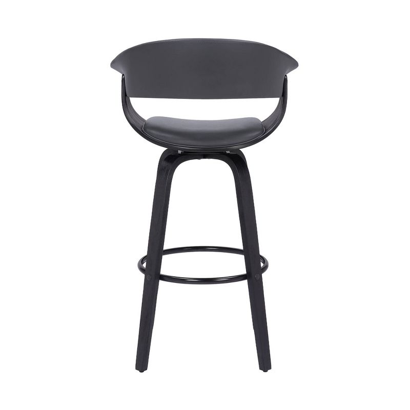 26&#34; Julyssa Swivel Faux Leather Wood Counter Height Barstool - Armen Living, 5 of 10