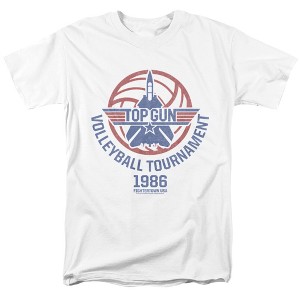 Top Gunvolleyball Tournament Adult T-Shirt White - 1 of 4
