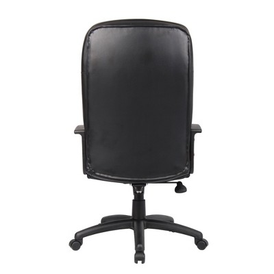 Executive High-Back Swivel Chair with LeatherPlus and Lumbar Support