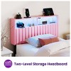 Greenstell Upholstered Headboard for Bed Frame,  with Charging Station & LED Light, Height Adjustable, Gray - 4 of 4