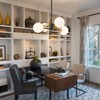 LLHZSY Modern Transitional 4-Light Sputnik Chandelier with Globe Frosted Glass, Adjustable Height Ceilling Light for Dining Room-Black-23 3/5" - 3 of 4