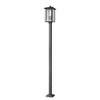 Aspen 3-Light Outdoor Post Fixture - Dimmable Seedy Glass Shade, Wet Rated, 60W, 11"x116.87" - 2 of 2