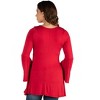 24seven Comfort Apparel Womens Long Bell Sleeve Flared Maternity Tunic Top - 3 of 4