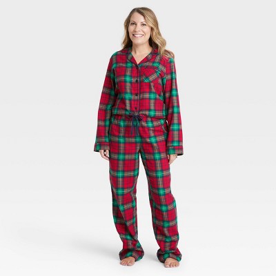 Women's Holiday Plaid Flannel Matching Family Pajama Set - Wondershop™ Red XS