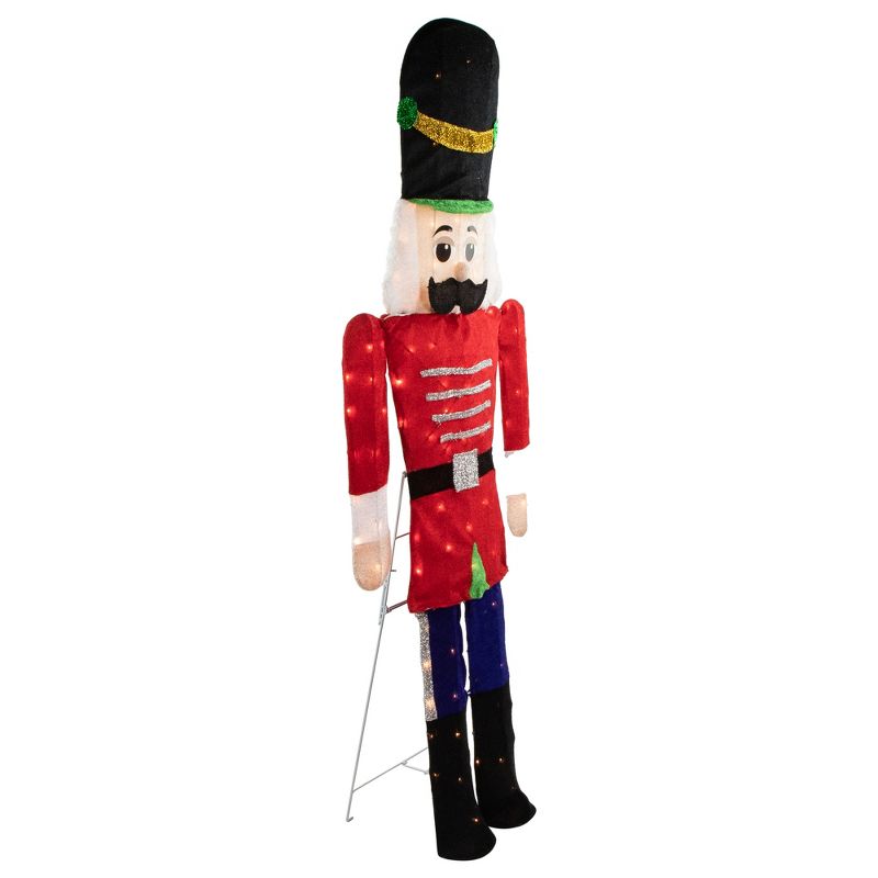 Northlight 72" Lighted Red and Green Toy Soldier Outdoor Christmas Decoration, 5 of 7