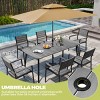 Pellebant 1.8m Patio Dining Table 4-6 People Durable WPC Tabletop Aluminum Frame Indoor/Outdoor Dining Table for Backyards Poolside Gardens - 4 of 4