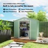 7' x 4' Outdoor Storage Shed, Garden Tool House w/ Foundation Kit Vents & Sliding Doors for Backyard Patio - 4 of 4