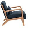 APRILSOUL 32.25"Scandinavian Solid Wood Lounge Chair Ribbed Corduroy Armchair with Lumbar Support - 4 of 4
