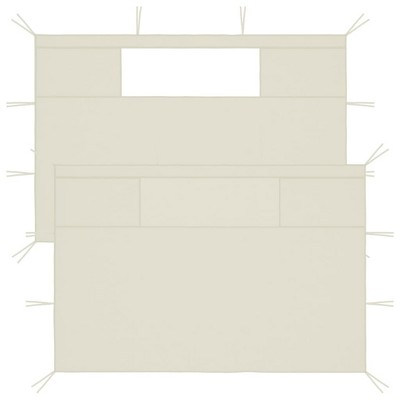 VidaXL Gazebo Sidewalls with Windows 2 pcs Cream