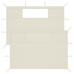 VidaXL Gazebo Sidewalls with Windows 2 pcs Cream - 1 of 4