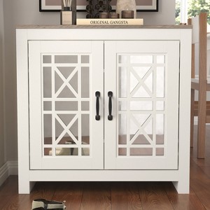 30.2 in. H x 30.9 in. W Wood Shoe Cabinet - 1 of 4