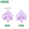 Unique Bargains Silk Plastic Durable Handcrafted Artificial Orchid Flower Heads 20 Pcs - 3 of 4