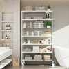 7 Tier Standing Shelf Units, 2800 LBS NSF Height Adjustable Metal Garage Storage Shelves with Wheels, Heavy Duty Storage Rack Metal Shelves - 3 of 4