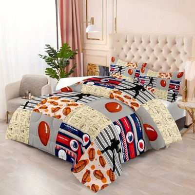 Acoinel 3 Pcs Rugby Comforter Set with 2 Pillowcases