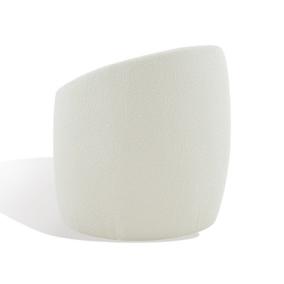 Danianna Beige Boucle Swivel Barrel Chair with Gold Base