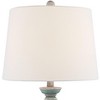 Regency Hill Patsy Country Cottage Table Lamps 26 1/2" High Set of 2 Blue with Table Top Dimmers Gray Fabric Drum Shade for Living Room House Home - 3 of 4